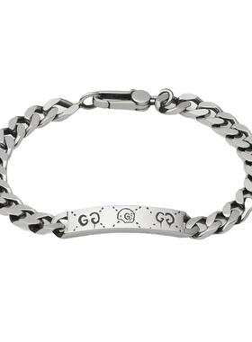 【自营】中古99新古驰幽灵链银手链925银小骷髅手镯男女同款情侣