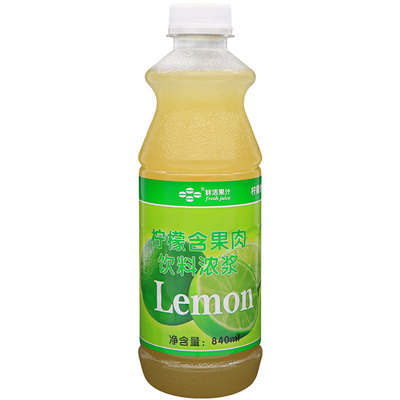 鲜活柠檬汁840ml浓缩饮料原浆