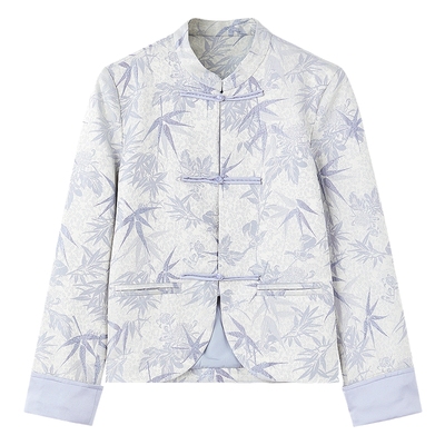 秋水伊人休闲提花短外套