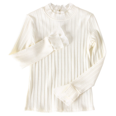 打底衫女加绒蕾丝高领欧根纱内