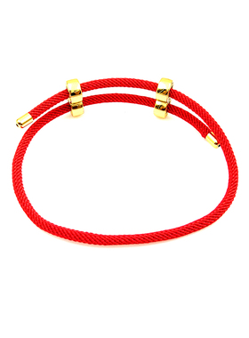 钛钢8八字扣粗3毫红绳3d硬金diy