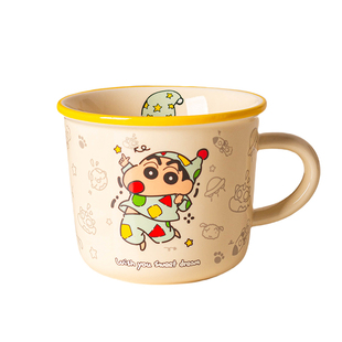 奶fufu蜡笔小新卡通可爱陶瓷马克杯生日礼物家用喝水杯子伴手礼