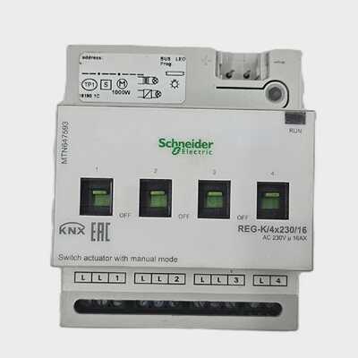 SCHNEIDER MTN647593 SWITCH ACTUATOR REG-K/4x230/16 WITH MANU