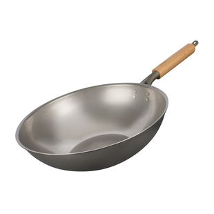 全新工艺福妻家用纯钛炒锅无涂层纯旋压防黑防粘专利碎花印钛炒锅