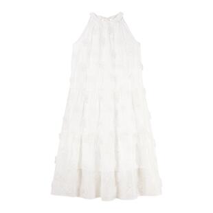 秋水伊人玫瑰花A字吊带连衣裙女2025夏季新款女装设计感显瘦裙子