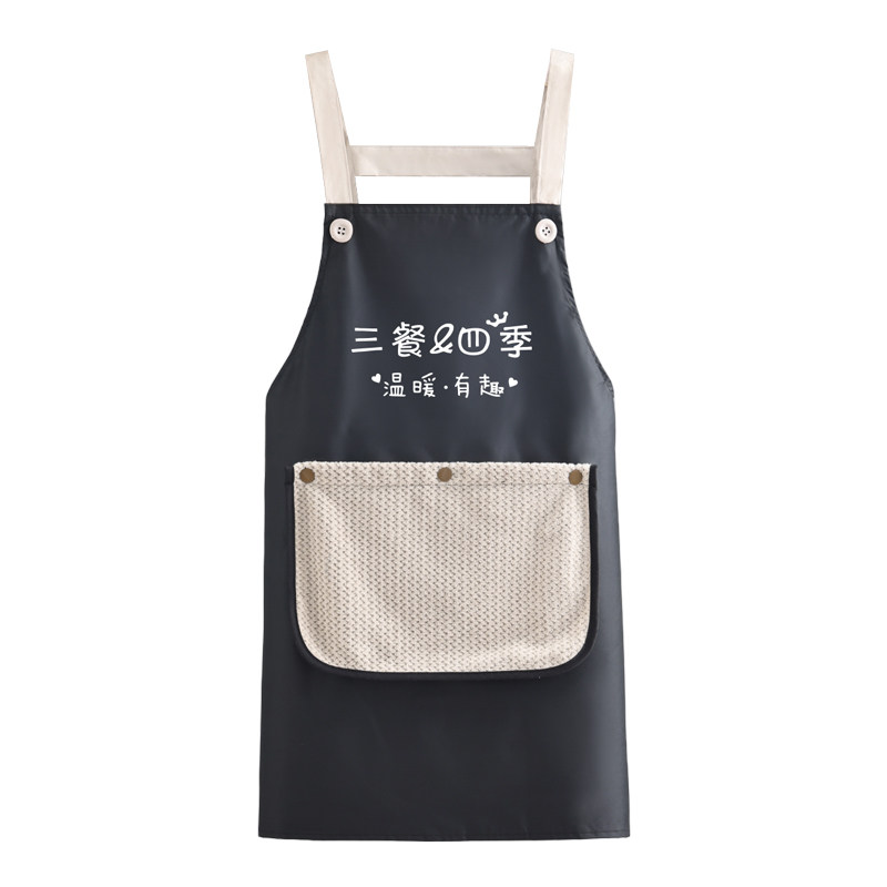 简约时尚防水防油背带擦手罩衣