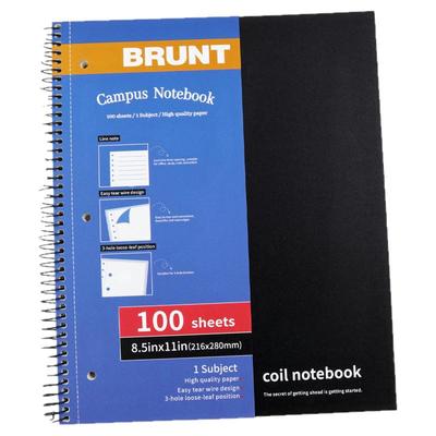 高档原浆纸三孔易撕线圈本A4美式