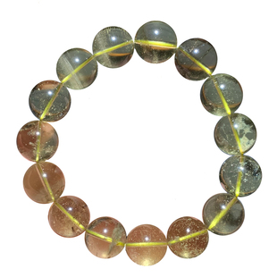 天然大颗粒黄金陨石手链冰透利比亚气泡原石水晶手串饰品情侣礼物