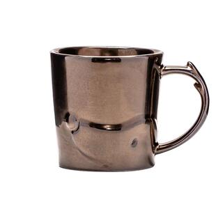 一尺花园陶瓷马克杯高级感轻奢女士金色复古陶瓷咖啡杯圣诞节送礼