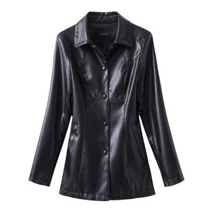 绵羊皮皮衣女短款修身韩版2025春秋新款海宁大码皮夹克女真皮外套