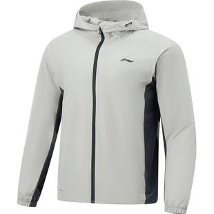 李宁外套男2026新品健身跑步连帽夹克上衣防风服春季梭织运动风衣