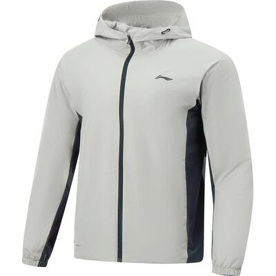 李宁防泼水连帽男运动风衣