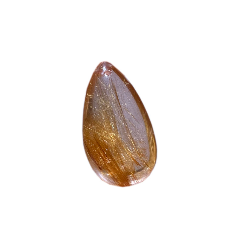 天然精品小颗粒铜发晶吊坠钛晶女