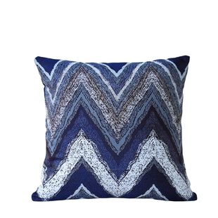 『蓝色川流』抱枕轻奢北欧风靠枕沙发客厅现代美式靠垫方形腰枕