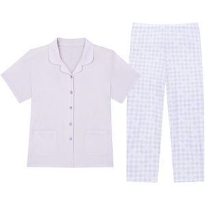 铜牛清悦抗菌棉开襟半袖家居服 2026春夏新款睡衣家居女套装VJ143