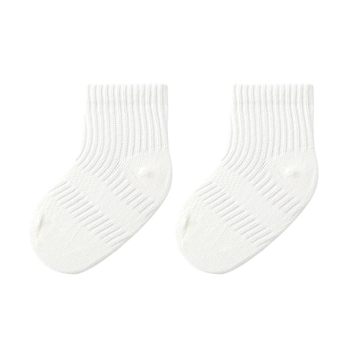 儿童袜子夏季薄款棉袜男童袜透气网眼女宝宝袜松口无骨婴儿袜白色