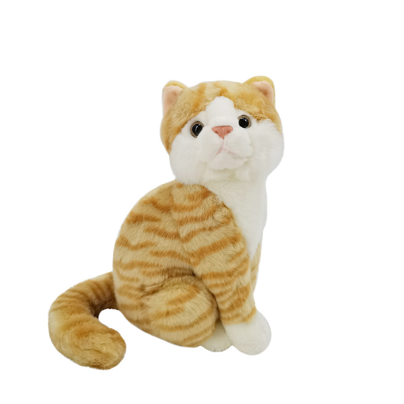 仿真猫坐姿小猫毛绒玩具儿童安抚猫咪玩偶公仔卡通抱枕生日礼物女