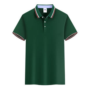 冰丝工作服短袖2026夏季新款男翻领POLO衫餐饮服务员工衣厂服定制