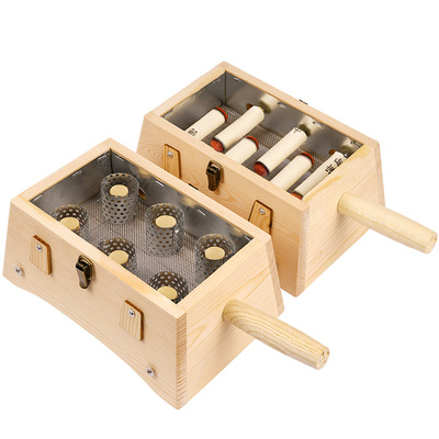 加高加大【实木艾灸盒】隔热耐用