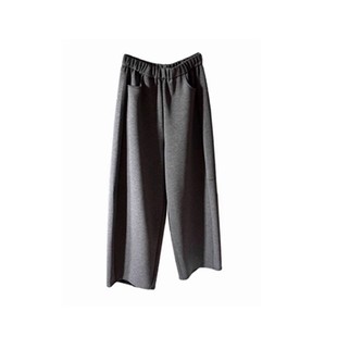 小个子灰色运动弯刀糯米加绒裤子大码女装春季卫裤今年流行梧桐裤