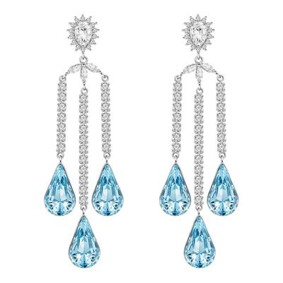 小香风水帘水晶高级感耳环流苏女