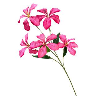 仿真花紫荆花火焰兰假花家居客厅摆件婚礼堂路引布景橱窗装饰花束
