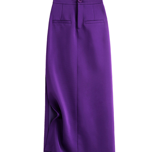 包臀半身裙女百搭高级感一步裙2026春秋新款时尚欧洲站侧开叉裙子