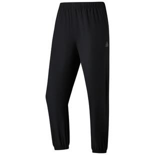 匹克运动裤秋冬新款梭针织男收口宽松休闲黑色商务加绒直筒长裤