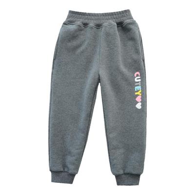 儿童双层运动裤秋冬新款纯棉