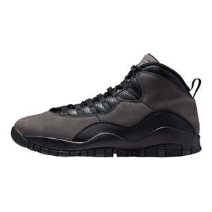 耐克男鞋Air Jordan 10 OG黑灰影子AJ10中帮复古篮球鞋HJ6779-001