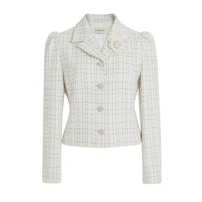 朗姿/MOJO AVENUE莫佐浪漫山茶花翻领短外套2025年新款时尚