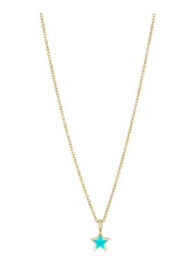 明星同款 RuedesMille意大利原创绿松石色星星项链叠戴锁骨链女