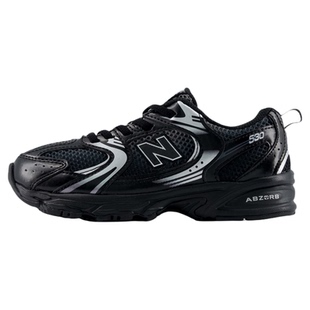 Newbalance nb官方童鞋 4-7岁中童春季银黑色潮酷休闲鞋MR530LT