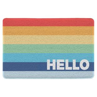 大江地垫半圆丝圈入户门脚垫门口防滑入门垫家用进门垫子彩虹地毯