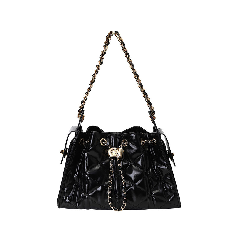 南风Chio2nd 辉光冬旅托特包包女士香风菱格链条手提包单肩斜挎包