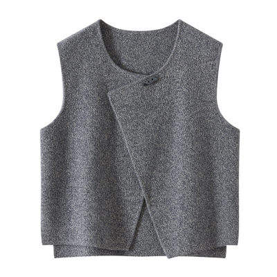 100%羊毛衫新款韩版宽松马甲