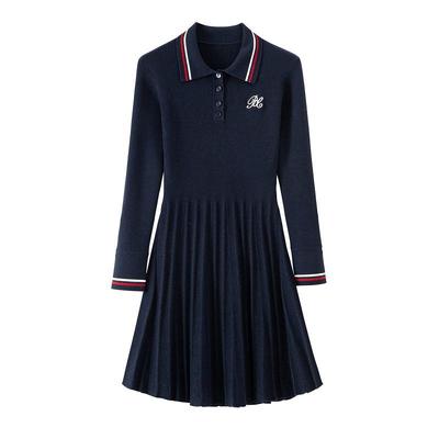 BANANACICI学院风针织连衣裙