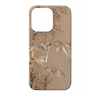 新中式烧箔月色竹影 竹林幽深月色如银~自然情侣小众手机壳适用苹果iPhone15ProMax14国潮13mini古风12菲林壳