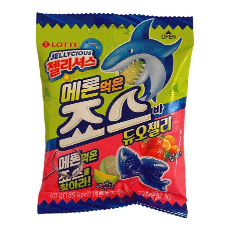 韩国蓝色鲨鱼水果味Q弹软糖零食