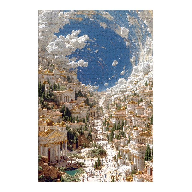 永不坠落的城拼图玩具1000片收藏版古典艺术名画哥特星际穿越沙丘