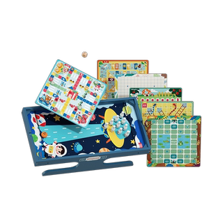 铭塔儿童桌游棋类多合一飞行棋益智玩具冒险棋蛇棋斗兽棋多功能