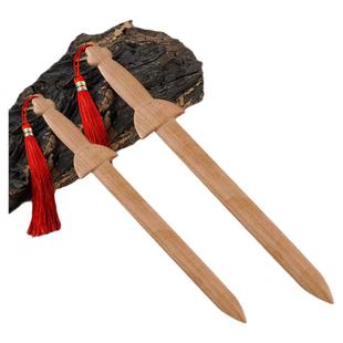 正宗真桃木剑纯原木质制手工雕随身带小李肥刀儿童卧室客厅挂摆件