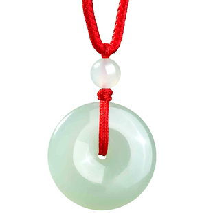 马年天然和田玉平安扣吊坠男女款情侣玉佩玉坠本命年项链挂件2026