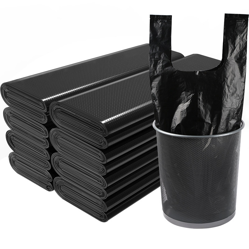 汉世刘家垃圾袋家用加厚大号黑色手提背心式拉圾袋批发塑料袋厨房