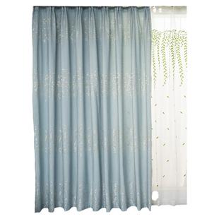 新款柳叶小清新窗纱客厅阳台飘窗落地窗隔断遮挡门帘成品纱帘定制