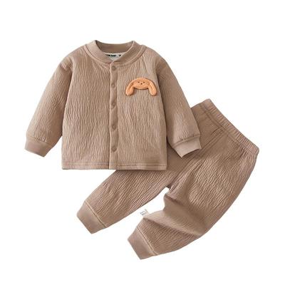 温巢婴儿衣服秋冬季夹棉分体套装