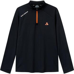 鸿星尔克童装男童长袖T恤秋冬加绒卫衣儿童打底衫半开襟速干上衣