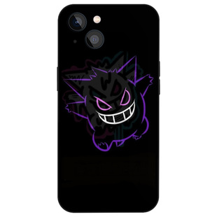 简约幽灵耿鬼宝可梦神奇宝贝卡通动漫原创手机壳适用iPhone16全包13液态硅胶12苹果15Pro玻璃XsMax磨砂14软壳