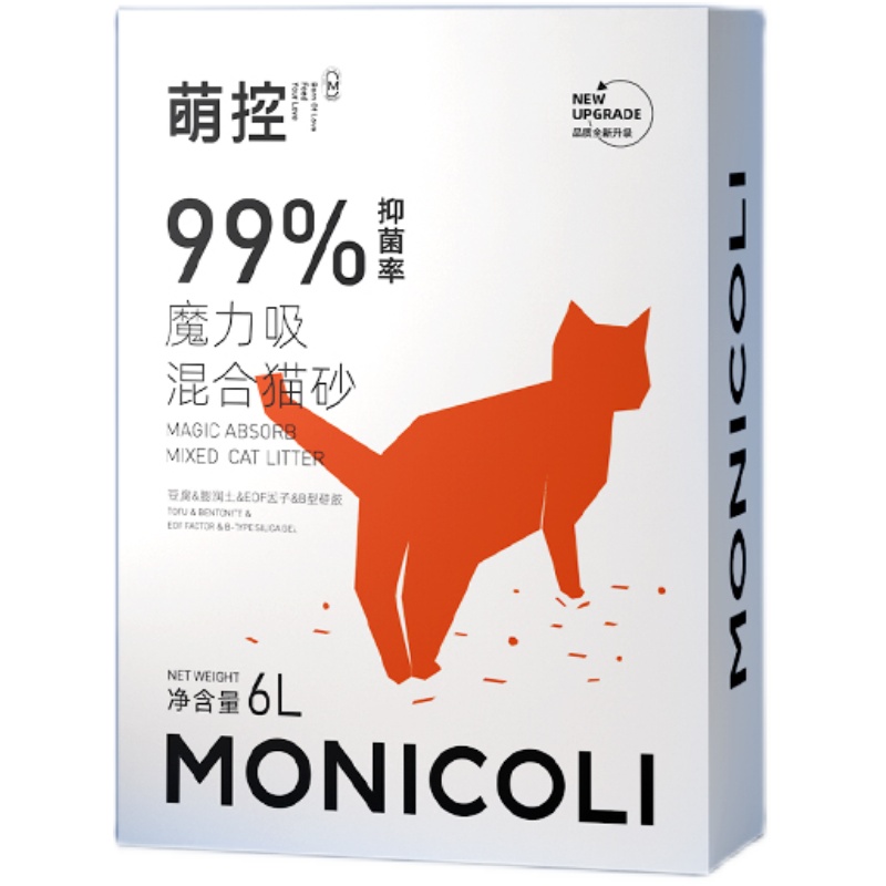 萌控魔力吸混合豆腐除臭除菌猫砂44 8元包邮 采果子