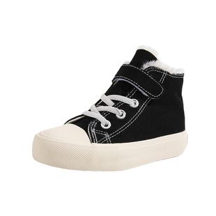 @ABC ANGF 加绒儿童帆布鞋冬季宝宝冬鞋高帮女童二棉鞋男童雪地靴